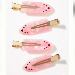 NWT Rhinestone Crease-Free Hair Clips - Set Of 4